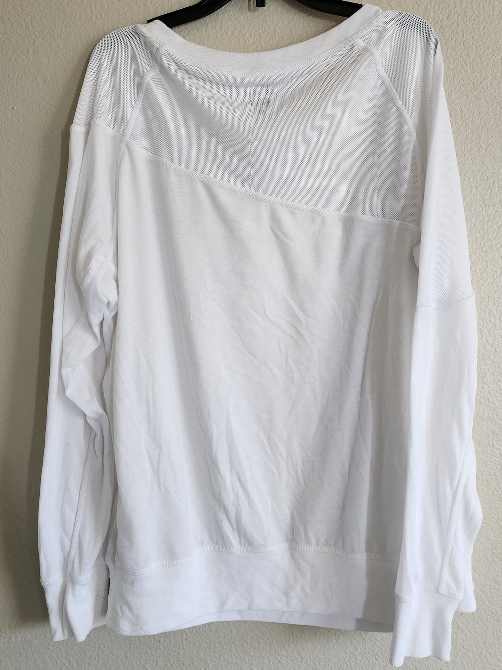 Nike Dri-Fit White Mesh Asymmetrical Pullover Sweatshirt XL - Picture 8 of 8